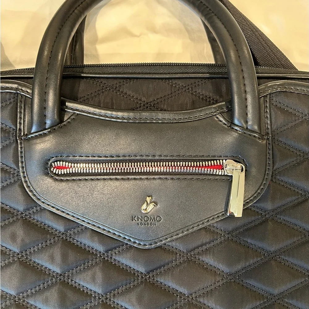 Knomo Laptop Bag - Black Quilted